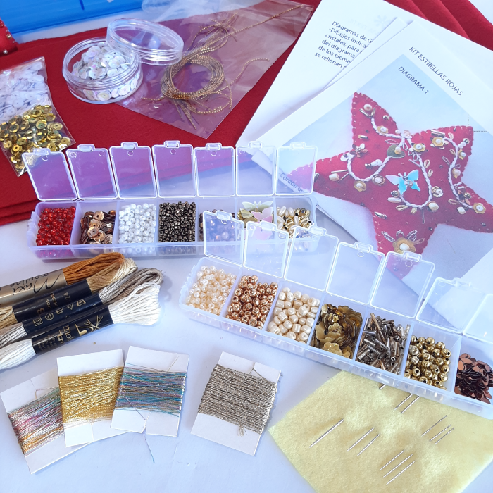 Kit Navidad Estrellas Rojas - Imagen 3