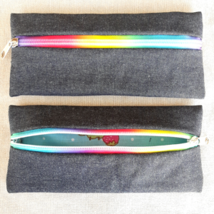 Estuche para bordar, cierre multicolor