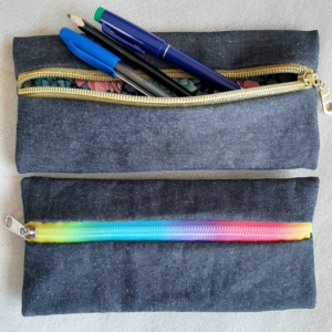Estuche para bordar, cierre multicolor
