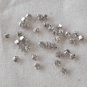 Cristales Blanco Base Plata 2mm