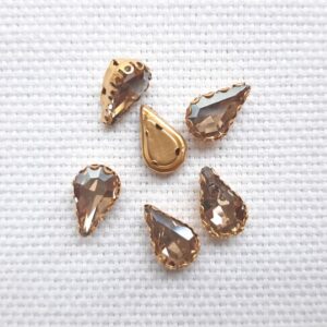 Cristal Gota 10mm Gris x 6 un