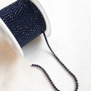 Strass 2mm Negro con Base Negra