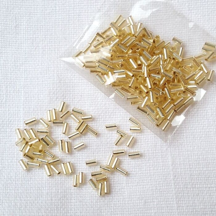 Canutillo Miyuki Dorado Champaña 3mm