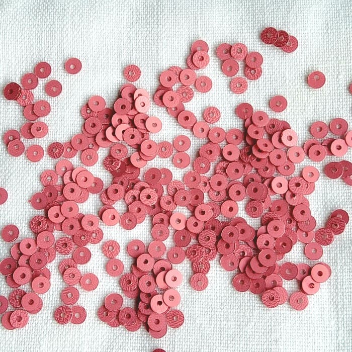 Lentejuelas Rosa Fuerte Satinado 4mm